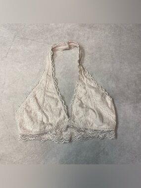 Gilly Hicks Bralette Women’s Size Medium Lace Floral Halter Bra Sexy Top